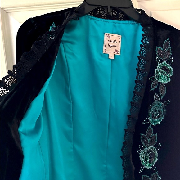 Vintage Nanette Lapore Gypsy Rose Velvet & Embroidered Jacket - EUC - Size 0 - Picture 7 of 8
